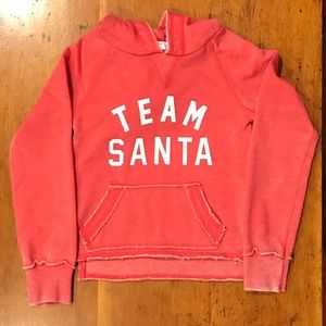 Girls Christmas Hooded Sweatshirt “Team Santa”